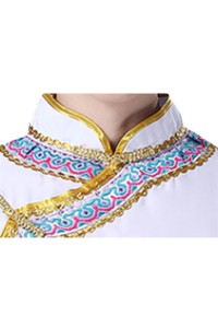 Order Mongolian Dance Costumes Design Mongolian Costumes Adult Chopsticks Dance Modern Men's Dance Costumes Performance Costumes Inner Mongolia SKDO009 side view